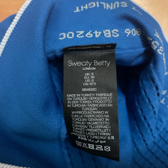 NWT Sweaty Betty - Oxford Blue Stamina Workout Bra - Size Small - Picture 5 of 7